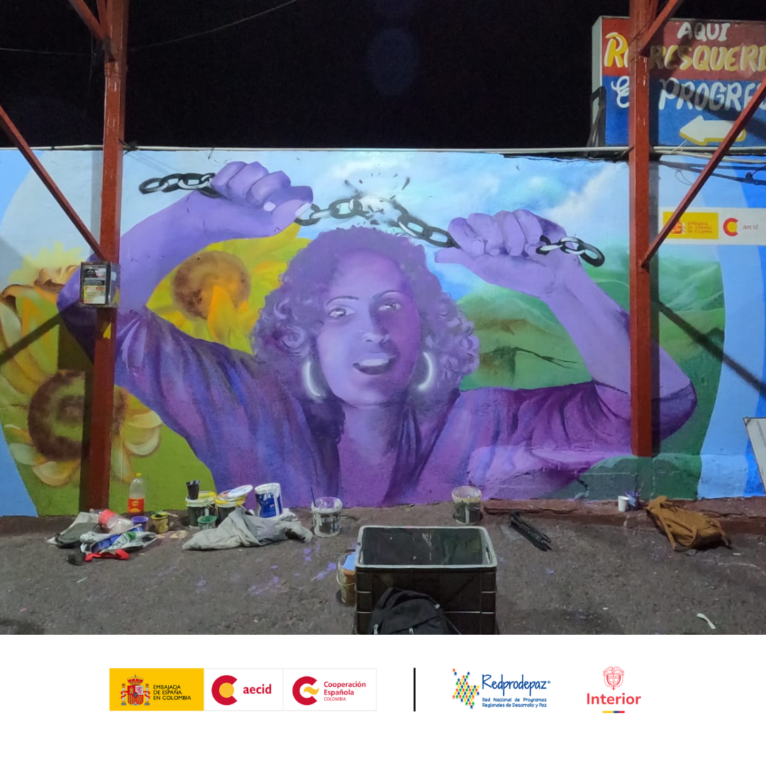 La AECID celebra el Día Mundial contra la Trata de Personas con un mural homenaje en Cúcuta